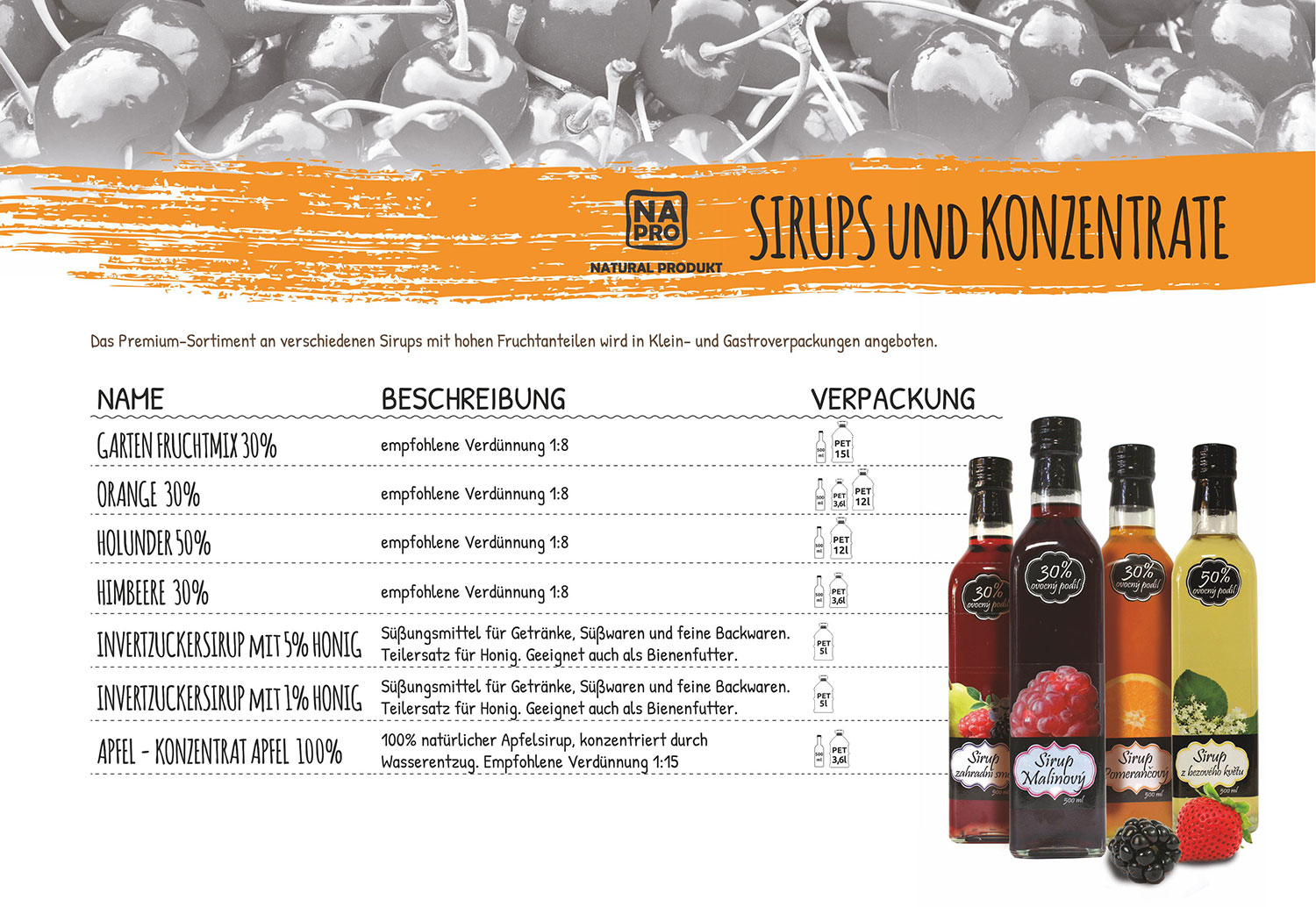 Sirups und Konzentrate